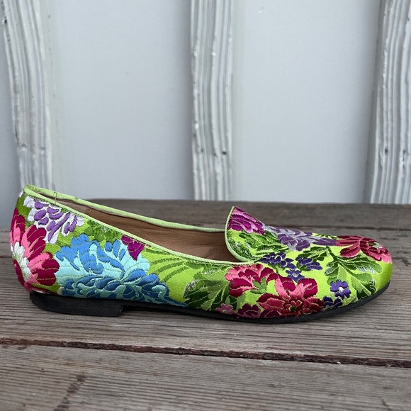 Silk Flats made in Valencia by Silk Artisans Sz 8.5 - Picture 2 of 4